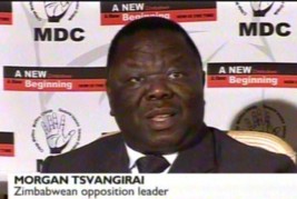 Morgan Tsvangirai- chef de l'opposition  au Zimbabwe