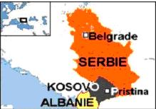 Carte de la Serbie avec le Kosovo