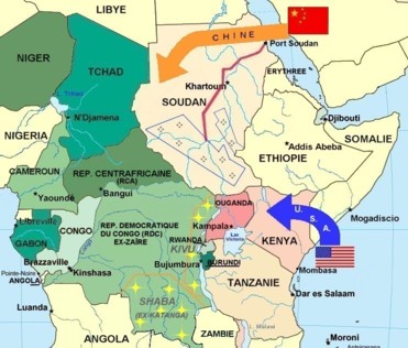 Carte Afrique, Grands Lacs